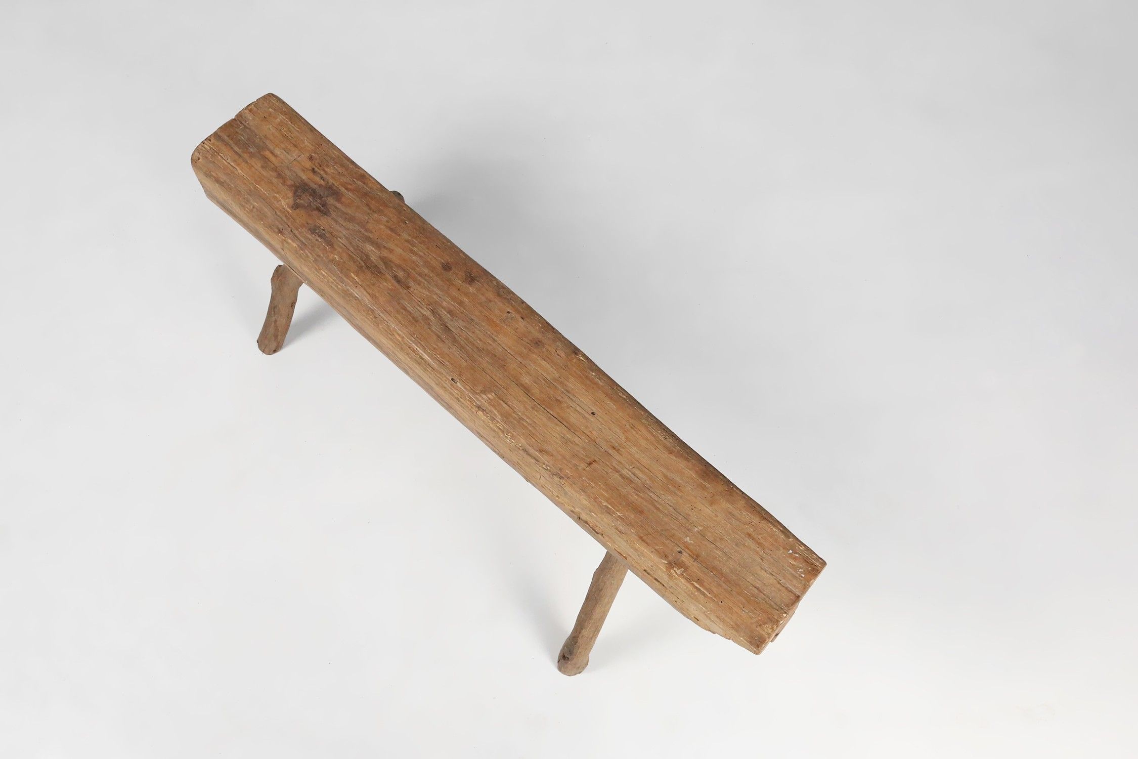 Rustic Tree Trunk Bench, France, 1850sthumbnail